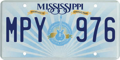 MS license plate MPY976
