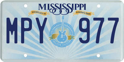 MS license plate MPY977