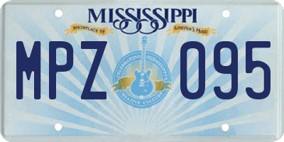 MS license plate MPZ095