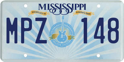 MS license plate MPZ148
