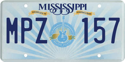 MS license plate MPZ157