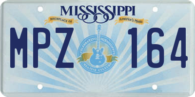 MS license plate MPZ164
