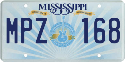 MS license plate MPZ168