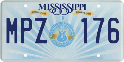 MS license plate MPZ176