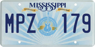 MS license plate MPZ179