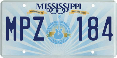 MS license plate MPZ184