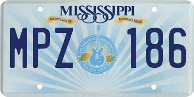 MS license plate MPZ186