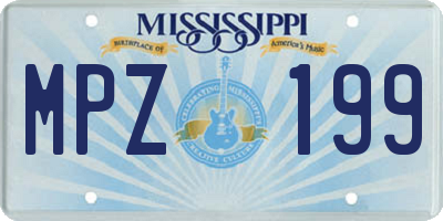 MS license plate MPZ199