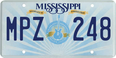 MS license plate MPZ248