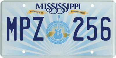 MS license plate MPZ256