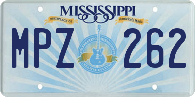 MS license plate MPZ262