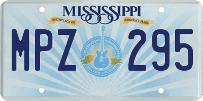 MS license plate MPZ295