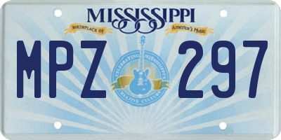 MS license plate MPZ297