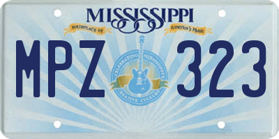 MS license plate MPZ323