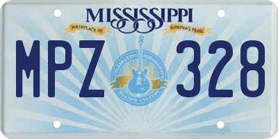 MS license plate MPZ328