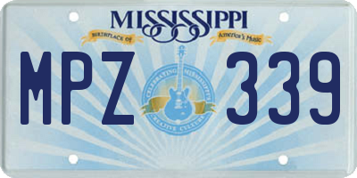MS license plate MPZ339