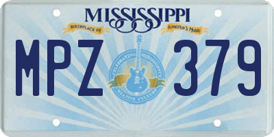 MS license plate MPZ379