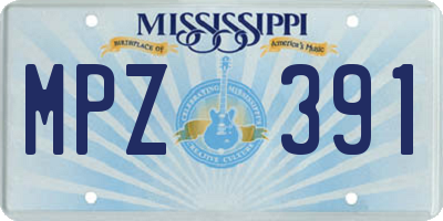 MS license plate MPZ391