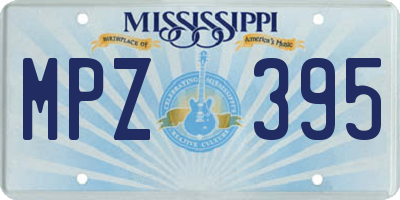 MS license plate MPZ395