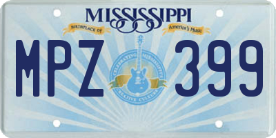 MS license plate MPZ399