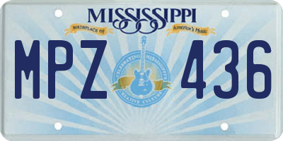 MS license plate MPZ436