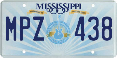 MS license plate MPZ438