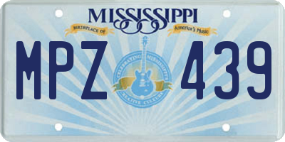 MS license plate MPZ439