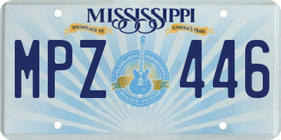 MS license plate MPZ446