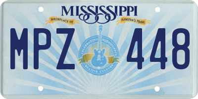 MS license plate MPZ448
