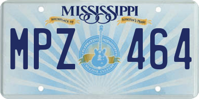 MS license plate MPZ464