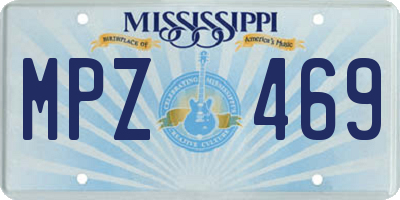 MS license plate MPZ469