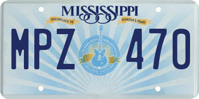 MS license plate MPZ470
