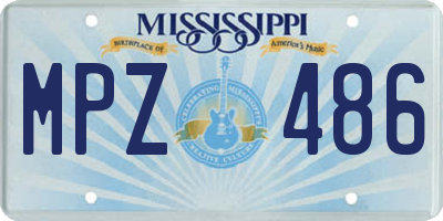 MS license plate MPZ486