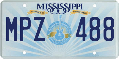 MS license plate MPZ488