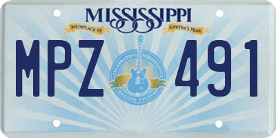 MS license plate MPZ491