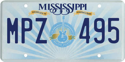 MS license plate MPZ495
