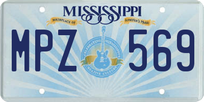 MS license plate MPZ569