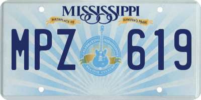 MS license plate MPZ619