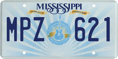MS license plate MPZ621