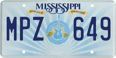 MS license plate MPZ649