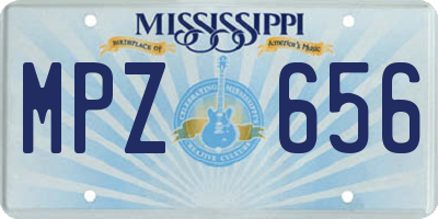 MS license plate MPZ656