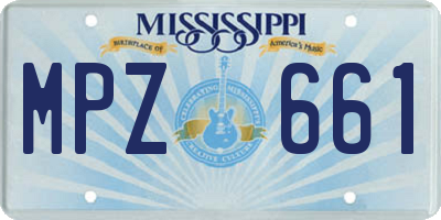 MS license plate MPZ661