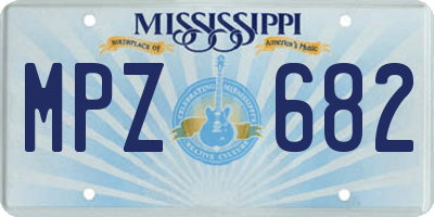 MS license plate MPZ682