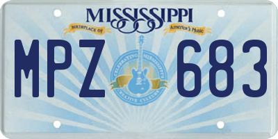 MS license plate MPZ683