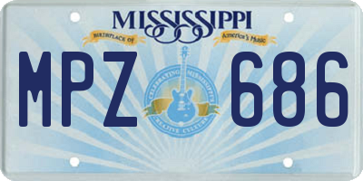 MS license plate MPZ686