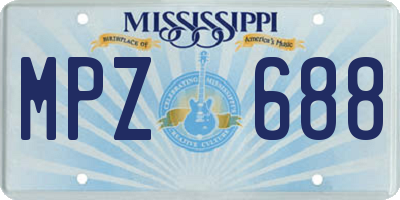 MS license plate MPZ688