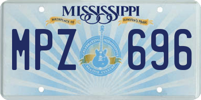 MS license plate MPZ696