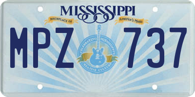 MS license plate MPZ737