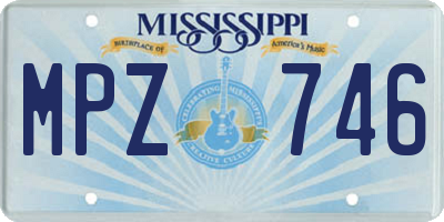 MS license plate MPZ746