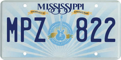 MS license plate MPZ822